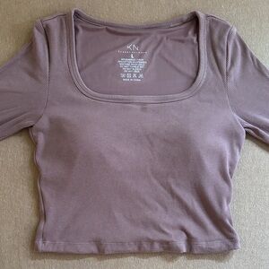 Klassy Network Bamboo Long Sleeve Scoop Neck (Crop)